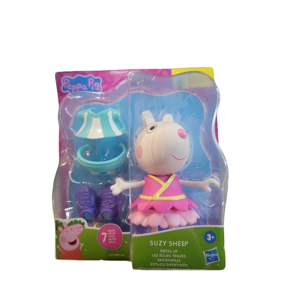 Peppa Pig Suzy Sheep Hasbro Dress-Up Figure Kids 5 inch‎ Pink Teal NEW 7 Pieces